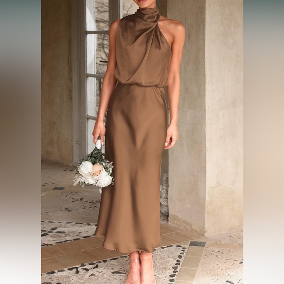 Mock Neck Cocktail Dress - Picture 1 of 4